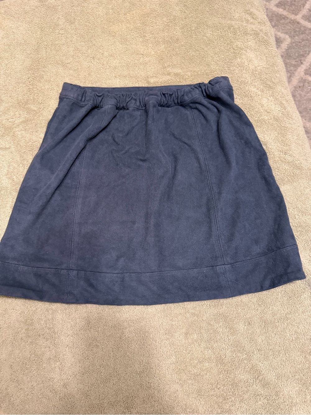 Abercrombie & Fitch Navy A-Line Suede-Look Skirt